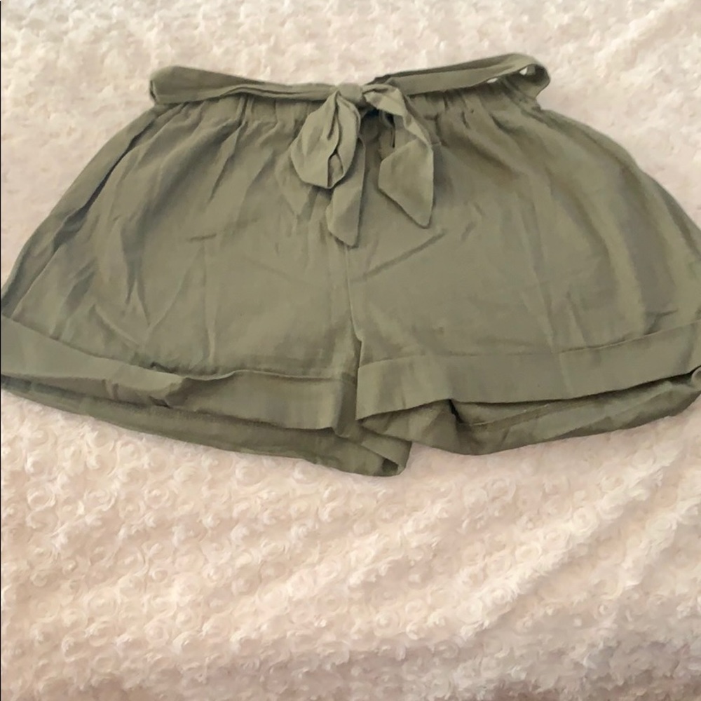 Army green shorts